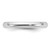 10k White Gold 3mm Half Round Wedding Band Size 7.5