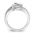 Sterling Silver Rhodium Plated Diamond Double Heart Ring - QR-4DB1AF45-9293