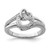 Sterling Silver Rhodium Plated Diamond Double Heart Ring - QR-75A94CA4-7241