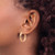 14k 4mm Rose Gold Polished Diamond-cut Round Hoop Earrings