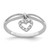 Sterling Silver Rhodium Plated Diamond Heart Dangle Ring - QR-4B00EFE6-6696