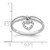 Sterling Silver Rhodium Plated Diamond Heart Dangle Ring - QR-68A805E9-7270