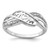 Sterling Silver Rhodium Plated Diamond Heart MOM Ring - QR-6E5CBF62-1098