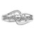 Sterling Silver Rhodium Plated Diamond Heart MOM Ring - QR-BA87B0A0-5469