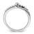 Sterling Silver Rhodium Plated Diamond Heart Ring - QR-03028CDB-2613