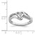 Sterling Silver Rhodium Plated Diamond Heart Ring - QR-038AEC5D-1232