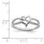 Sterling Silver Rhodium Plated Diamond Heart Ring - QR-B73DA571-4632