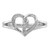 Sterling Silver Rhodium Plated Diamond Heart Ring - QR-C4A72CF6-1229
