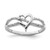 Sterling Silver Rhodium Plated Diamond Heart Ring - QR-DBF31727-9883