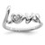 Sterling Silver Rhodium Plated Diamond LOVE Ring - QR-82084F26-2014