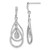 Sterling Silver Rhodium Plated Diamond Post Dangle Earrings - QE-5D2BE4FB-4965