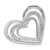 Sterling Silver Rhodium Plated Diamond Triple Heart Pendant - QP-F1A19936-8475