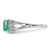Sterling Silver Rhodium Plated Emerald Ring - QR-26F6879E-8938