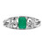 Sterling Silver Rhodium Plated Emerald Ring - QR-26F6879E-8938