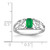 Sterling Silver Rhodium Plated Emerald Ring - QR-916A22A2-8971