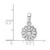 Sterling Silver Rhodium Plated Flower Pendant