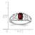 Sterling Silver Rhodium Plated Garnet Ring - QR-0E964A67-2365