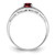 Sterling Silver Rhodium Plated Garnet Ring - QR-3D1D65A6-9286
