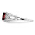 Sterling Silver Rhodium Plated Garnet Ring - QR-6CC23B0C-2806
