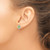 Sterling Silver Rhodium Plated Green and Clear CZ Post Earrings - QE-157034E4-7320