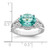 Sterling Silver Rhodium plated Green and White CZ Ring - QR-ABF5C8F7-6866