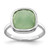 Sterling Silver Rhodium Plated Green CZ Ring - QR-91EB59A8-8286