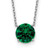 Sterling Silver Rhodium Plated Green Swarovski Crystal 16.5 inch Necklace with 2 inch extension - QG-CEFC9D8D-2990