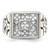 Sterling Silver Rhodium Plated Men's Fashion CZ Ring - QR-CB7EA4BB-9480