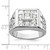 Sterling Silver Rhodium Plated Men's Fashion CZ Ring - QR-CB7EA4BB-9480