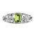 Sterling Silver Rhodium Plated Peridot Ring - QR-378D8D79-8739