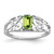 Sterling Silver Rhodium Plated Peridot Ring - QR-37E2042F-8550