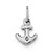 Sterling Silver Rhodium Plated Polished Anchor Charm - QC-8F806542-3530