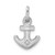 Sterling Silver Rhodium Plated Polished Anchor Charm - QC-8F806542-3530
