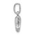 Sterling Silver Rhodium Plated Polished Jumping Dolphin Charm