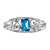 Sterling Silver Rhodium Plated Sky Blue Topaz Ring - QR-D6894F49-4571