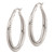 Sterling Silver Rhodium Plated Textured Double Oval Hoop Earrings - QE-55766946-4219