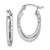 Sterling Silver Rhodium Plated Textured Double Oval Hoop Earrings - QE-D79A69B8-4345