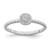 Sterling Silver Rhodium Plated White Diamond Stackable Ring - QR-33ADB614-4815