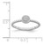 Sterling Silver Rhodium Plated White Diamond Stackable Ring - QR-33ADB614-4815