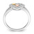Sterling Silver Rhodium Plated with Gold-tone & Rose-tone Accent Diamond Ring - QR-593B894F-7241