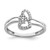 Sterling Silver Rhodium PlatedDiamond Heart Ring - QD-81382A37-1118