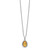 Sterling Silver Rhodium Polished Citrine & CZ Necklace