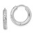 Sterling Silver Rhodium Polished Diamond Cut Hinged Hoop Earrings - QE-C76C5D8C-2579