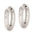 Sterling Silver Rhodium Polished Diamond Cut Hinged Hoop Earrings - QE-C76C5D8C-2579