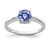 Sterling Silver Rhodium Round Tanzanite & Diam. Ring - QR-23593454-5576
