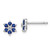 Sterling Silver Rhodium Sapphire & Diamond Post Earrings - QD-3EFFD573-9568