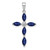 Sterling Silver Rhodium Sapphire Diamond Pendant