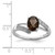 Sterling Silver Rhodium Smoky Quartz & Diamond Ring - QD-1B478A30-5119