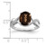Sterling Silver Rhodium Smoky Quartz & Diamond Ring - QD-1B536517-6181