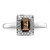 Sterling Silver Rhodium Smoky Quartz Diam. Ring - QR-61E0068E-1954